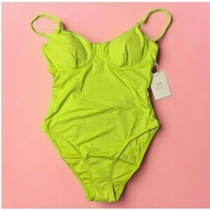 ANDIE Swim The Bermuda‎ One Piece Neon Lemon Small